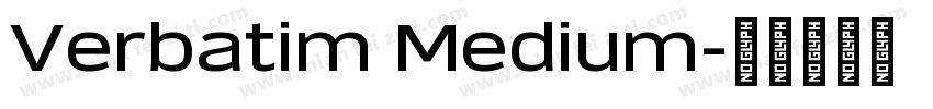 Verbatim Medium字体转换